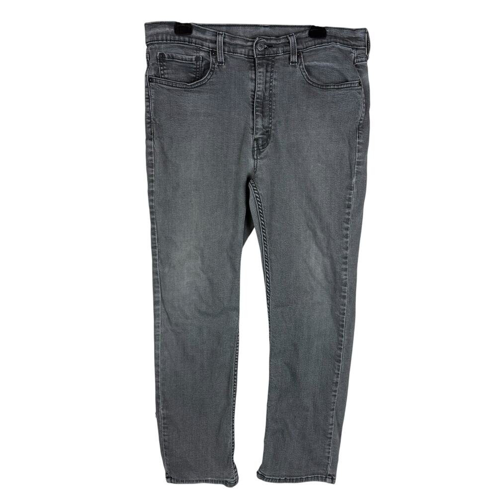 Levi's 514 Jeans Men's 36x30 Gray Denim Light Wash Mid-Rise Straight Fit Zip Fly